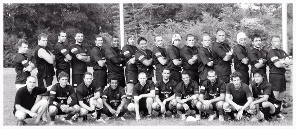 Historic All France Rugby Club team photograph.