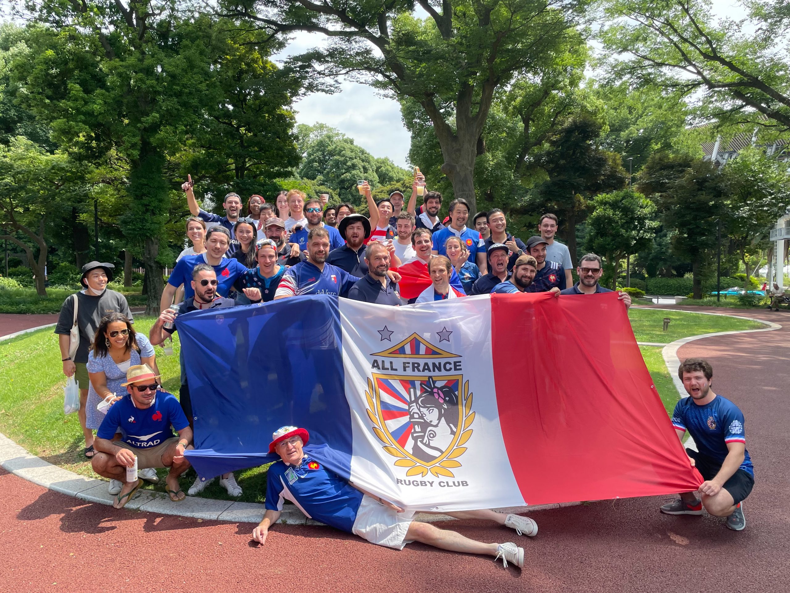 AFRC Tokyo flag on the pitch